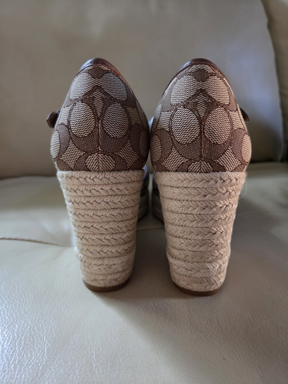 Coach Raine Signature Espadrille Wedge Sandals - Picture 5 of 6